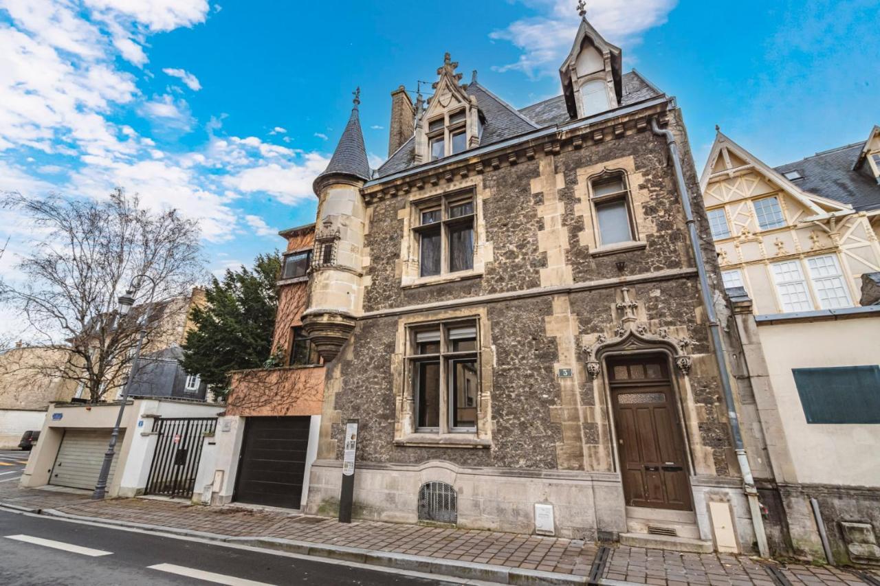 랭스 Tournelles Vue Cathedrale- Maison Climatisee Du Xvie Siecle Classee 아파트 외부 사진